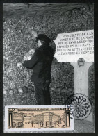 FRANCE (2023) Carte Maximum Card - ATM LISA Salon Philatélique De Printemps, Les Catacombes De Paris, Crânes, Ossements - 2020-…