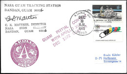 US Space Cover 1972. "Apollo 17" Launch. NASA Guam Tracking Station - Stati Uniti