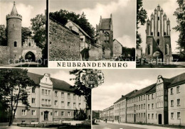 73082833 Neubrandenburg Schloss Turm Stadtmauer Haus Des Handwerks Strassenparti - Neubrandenburg