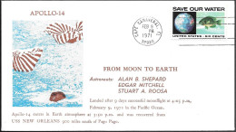 US Space Cover 1971. "Apollo 14" Splashdown ##03 - Stati Uniti