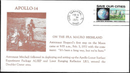 US Space Cover 1971. "Apollo 14" Shepard Moon Walk - Stati Uniti