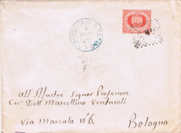 S. Marino - San Marino (sm23). 2 Lettere Per Bologna Con Il 20c: 4.3.1881 Con Cerchio Azzurro; 22.8.1882 Con Cerchio Ner - Cartas & Documentos