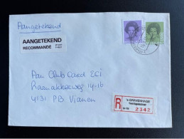 NETHERLANDS 1993 REGISTERED LETTER 'S GRAVENHAGE TOON DUPUISSTRAAT TO VIANEN 15-03-1993 NEDERLAND AANGETEKEND - Storia Postale