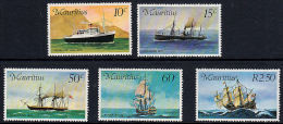 D5020 MAURITIUS 1976, SG 501-5  Mail Carriers (boats, Ships)  MNH - Mauricio (1968-...)