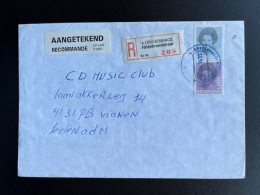 NETHERLANDS 1993 REGISTERED LETTER 'S GRAVENHAGE HILDEBRANDSTRAAT TO VIANEN NEDERLAND AANGETEKEND - Briefe U. Dokumente