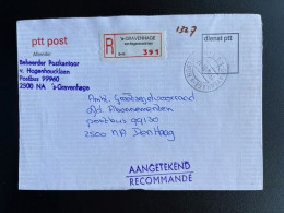 NETHERLANDS 1985 REGISTERED LETTER 'S GRAVENHAGE VAN HOGENHOUCKLAAN 19-08-1985 NEDERLAND AANGETEKEND - Lettres & Documents