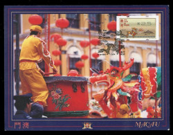 MACAU MACAO (2024) Carte Maximum Card ATM - Ano Lunar Do Dragao / Lunar Year Of The Dragon - Dragon Dance New Year - Tarjetas – Máxima