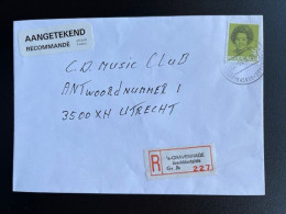 NETHERLANDS 1990 REGISTERED LETTER 'S GRAVENHAGE JONCKBLOETPLEIN TO UTRECHT 30-03-1990 NEDERLAND AANGETEKEND - Storia Postale