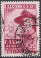 1957 Brasilien ° Mi:BR 913, Sn:BR C87, Yt:BR PA75, Centenary Of The Birth Of Lord Baden-Powell, Pfadfinder - Usati