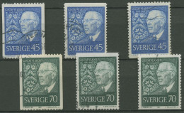 Schweden 1967 König Gustav VI. Adolf 594/95 Gestempelt - Usati