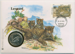 Afghanistan 1985 WWF Leoparden Numisbrief 50 Afghanis (N545) - Afganistán