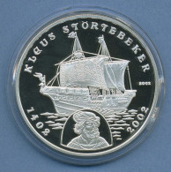 Benin 1000 Francs 2002 Klaus Störtebeker, Silber, KM 62 PP In Kapsel (m4732) - Benín