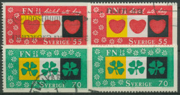 Schweden 1970 UNO Herzen Kleeblätter 690/91 Gestempelt - Usados