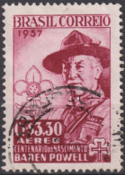 1957 Brasilien ° Mi:BR 913, Sn:BR C87, Yt:BR PA75, Centenary Of The Birth Of Lord Baden-Powell, Pfadfinder - Gebruikt