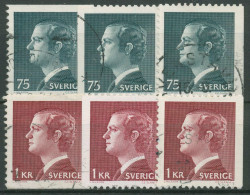 Schweden 1974/76 König Carl XVI. Gustav 850/51 Gestempelt - Usati