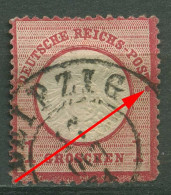 Deutsches Reich 1872 Gr. Brustschild Plattenfehler 19 PF ?10 Gestempelt - Varietà & Curiosità
