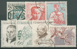 Tschechoslowakei 1963 Kultur Persönlichkeiten Ereignisse 1386/92 Gestempelt - Used Stamps