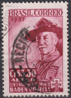 1957 Brasilien ° Mi:BR 913, Sn:BR C87, Yt:BR PA75, Centenary Of The Birth Of Lord Baden-Powell, Pfadfinder - Usados