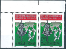 C5722 Hungary Martial Sport Geography Map Logo Event Pair MNH RARE - Esgrima