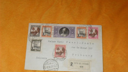 ENVELOPPE ANCIENNE DE 1934../ RECOMMANDE R 459 CITTA DEL VATICANO CACHETS POUR FRIBOURG SUISSE + TIMBRES X7 - Covers & Documents