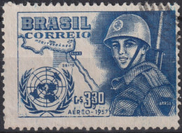 1957 Brasilien AEREO ° Mi:BR 917, Sn:BR C88, Yt:BR PA76, Army In Suez War, Tag Der Vereinten Nationen - Luchtpost