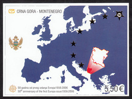 Montenegro 2006 Europa CEPT 50 Years Anniversary, Block, Souvenir Sheet MNH - 2006