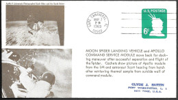 US Space Cover 1969. "Apollo 9" LM Spider / CSM Undocking - Océanie