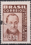 1957 Brasilien ° Mi:BR 919, Sn:BR 854, Yt:BR 639, Centenary Of Philosopher Agusto Comte's Death, Creator Of Po - Gebruikt