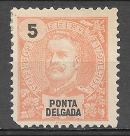 Portugal Ponta Delgada 1897 D. Carlos - Tipos De Portugal Com Legenda «PONTA DELGADA» Af 14 - Ponta Delgada