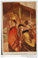 Besnard - "Femmes Dans Une Rue De Madura"-  Alter Farbdruck Von 1911 - Sonstige & Ohne Zuordnung