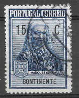 Portugal 1925 Monumento Ao Marquês De Pombal - Af 18 - Used Stamps