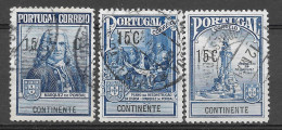 Portugal 1925 Monumento Ao Marquês De Pombal - Af 18-20 Set Completo - Oblitérés