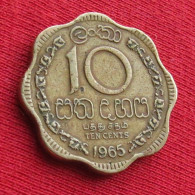 Sri Lanka Ceylon 10 Cents 1965 KM# 130 Lt 785 *VT Ceylan Ceilan - Sri Lanka