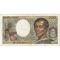France, 200 Francs, Montesquieu, 1981, X.005, TTB, Fayette:70.01, KM:155a - 200 F 1981-1994 ''Montesquieu''