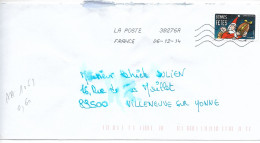 France 2014 - AA 1053 - Oblitéré S/enveloppe 06/12/2014 / Bonne Année Toute L'année : Bonnes Fêtes // LOT B - Storia Postale