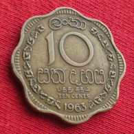 Sri Lanka Ceylon 10 Cents 1963 KM# 130 Lt 346 *VT Ceylan Ceilan - Sri Lanka (Ceylon)