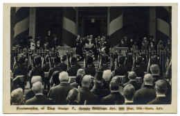 AYR, COUNTY BUILDINGS - PROCLAMATION OF KING GEORGE V, 10th MAY 1910 - Ayrshire