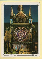 PARIS La Nuit : Notre-Dame / Rosace Sud / Illumination Son Et Lumière (voir Scan Recto/verso) - París La Noche