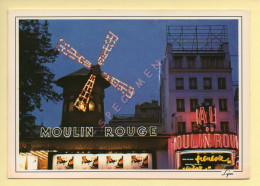 PARIS la Nuit : Le Moulin Rouge / CPM (Ed: ABEILLE-CARTES) (voir Scan Recto/verso) - París La Noche