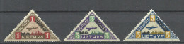 LITAUEN Lithuania 1922 Michel 118 - 120 * Air Plane Flugzeug - Lituanie