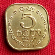 Sri Lanka Ceylon 5 Cents 1971 KM# 129 Lt 288 *VT Ceylan Ceilan - Sri Lanka