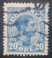 Denmark Classic Used 1913 Stamp 20 King Christian - Gebraucht