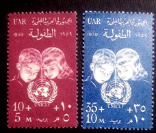 Egypt 1959, Complete SET Of The Childhood ،MNH(**) Mi 593-594 - Unused Stamps