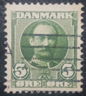Denmark Classic Used 5 Stamp 1907 King Fredrik - Oblitérés