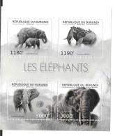 Burundi 2012 Wild Life Elephant Sheet MNH - Nuevos