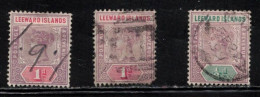 LEEWARD ISLANDS Scott # 1-2 Used - QV - Leeward  Islands