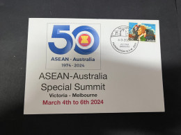 4-3-2024 (2 Y 7) 50th Anniversary Of Australia Joining ASEAN - Special Summit In Melbourne, Australia - Covers & Documents