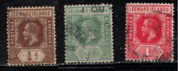 LEEWARD ISLANDS Scott # 46-8 Used - KGV - Leeward  Islands