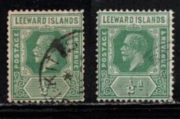 LEEWARD ISLANDS Scott # 62 Used X 2 - KGV - Leeward  Islands