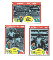 EG40 - TOPPS CARDS 1976 - WORLD CUP WINNERS -  BRESIL 1958 - 1962 - 1970 - Trading Cards